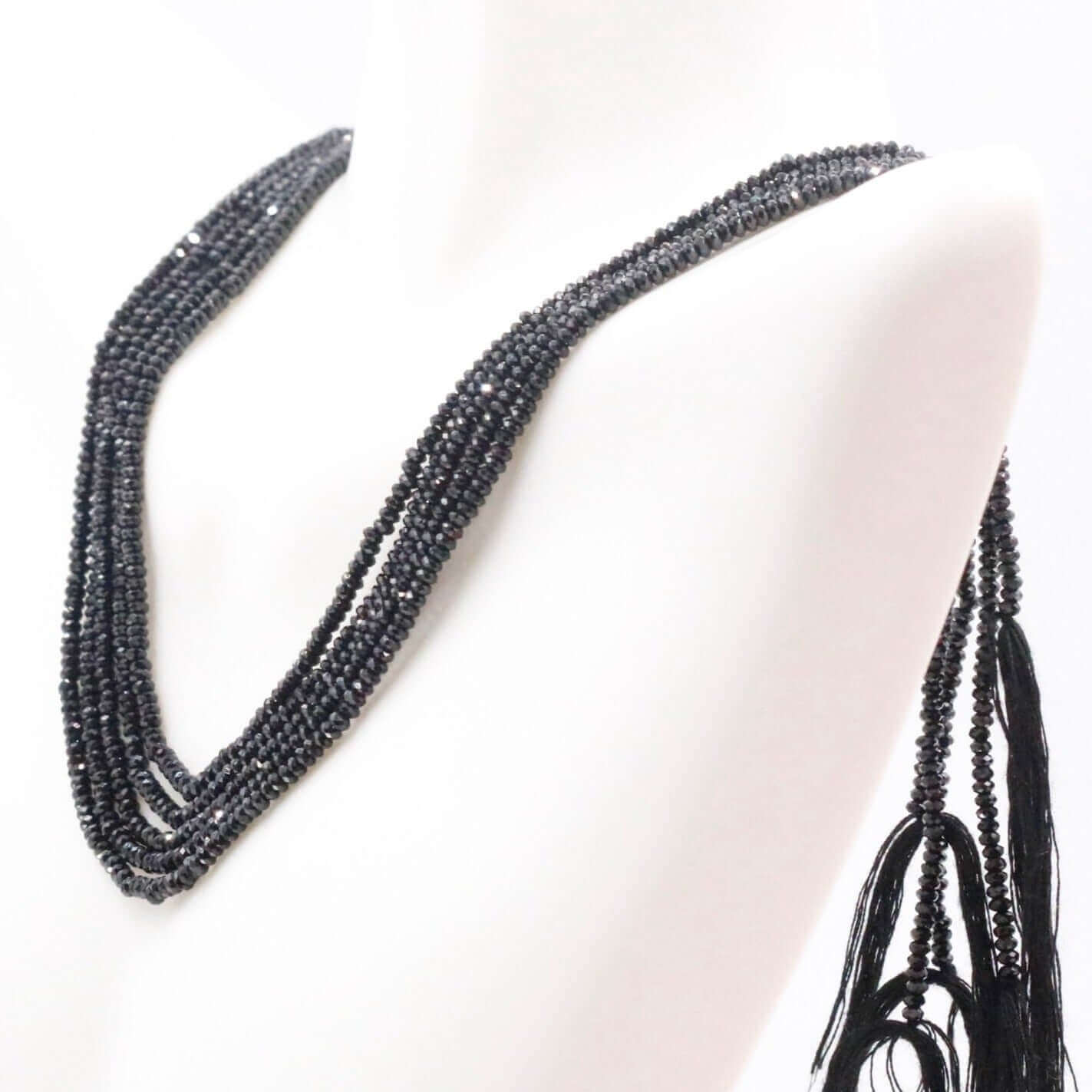Black Spinel Beads Strand - Taj Mahal Gems