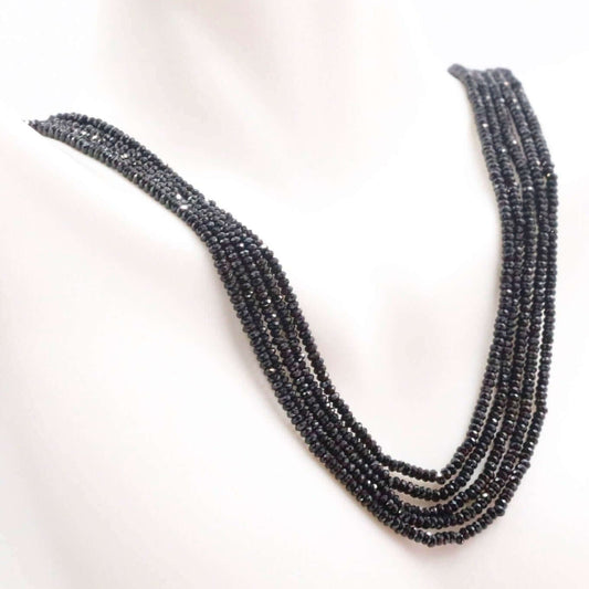 Black Spinel Beads Strand - Taj Mahal Gems