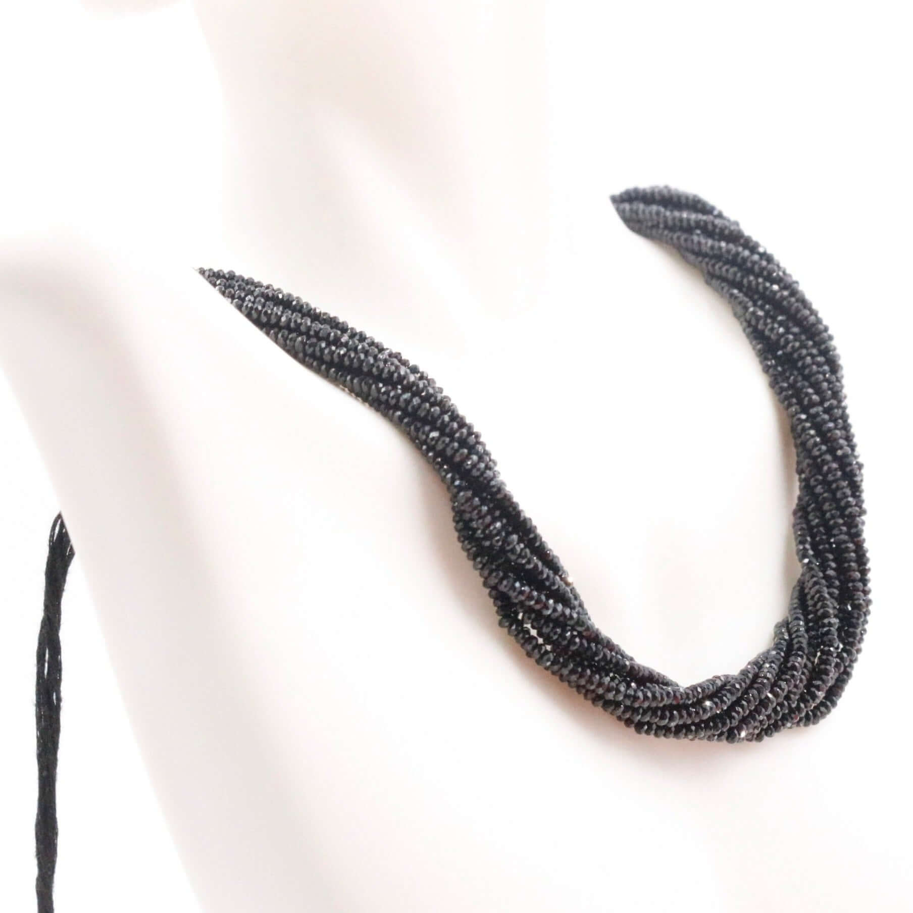 Black Spinel Beads Strand - Taj Mahal Gems