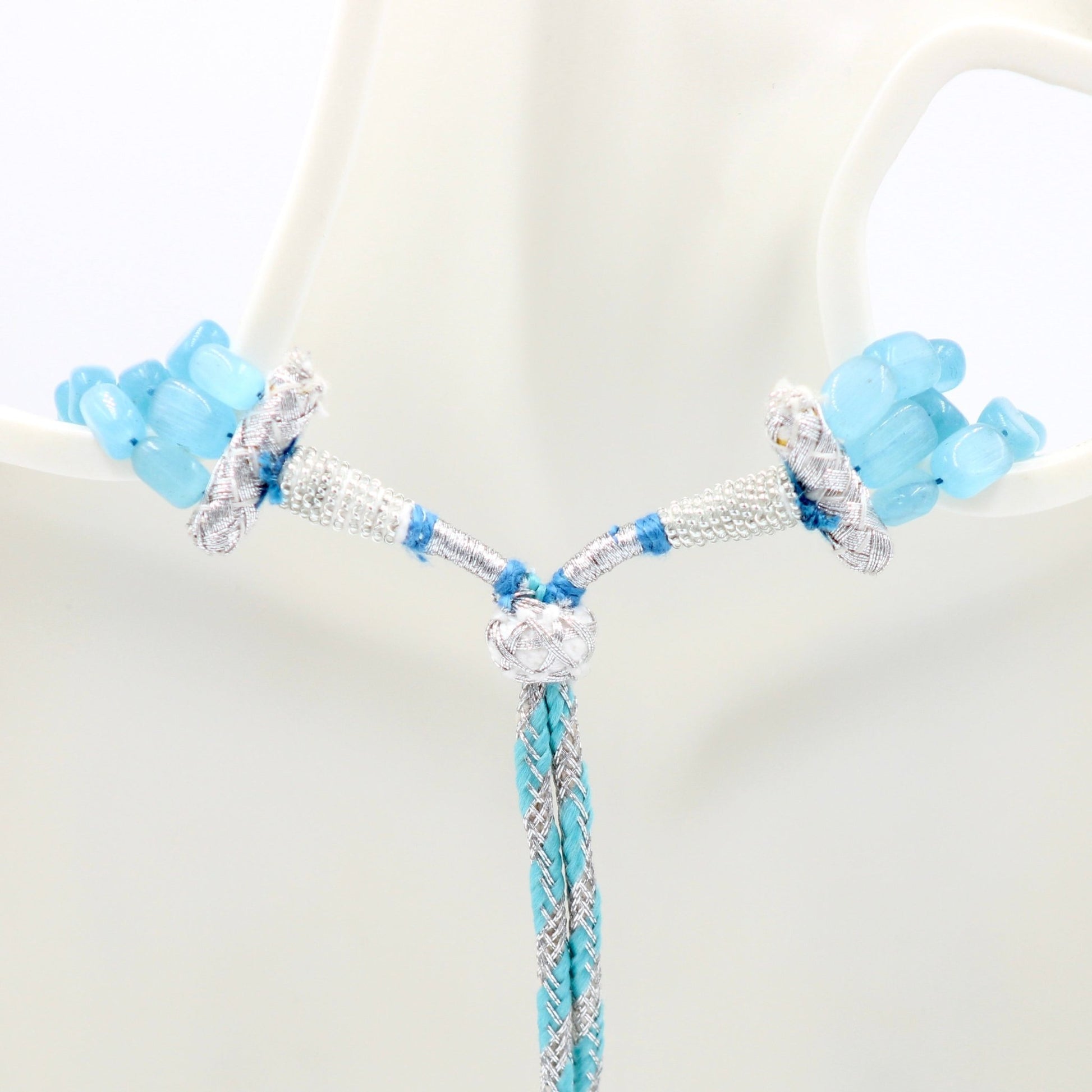Blue Quartz and Fresh Water Pearl Necklace - Taj Mahal Gems