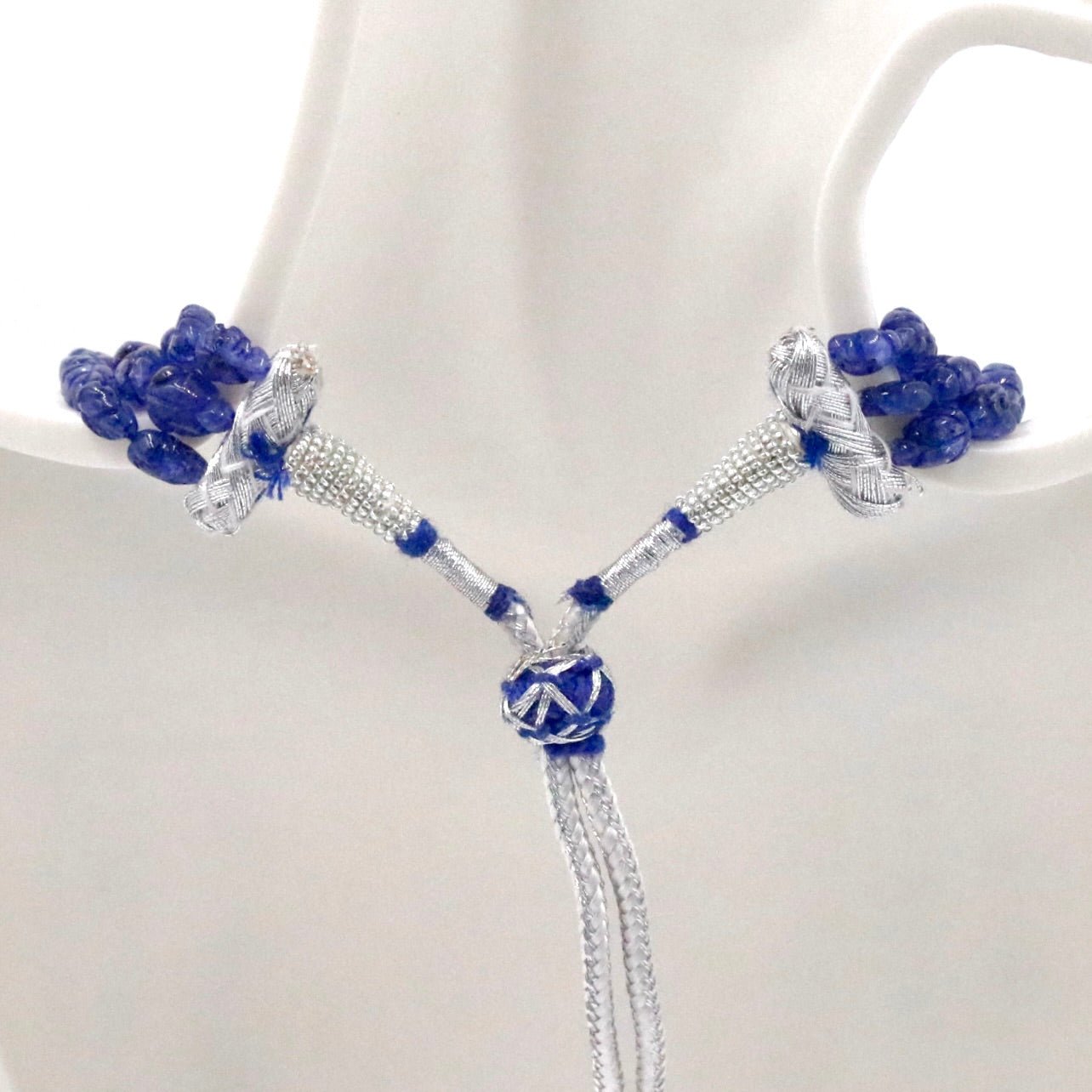 Blue Quartz with Pearl Necklace - Taj Mahal Gems
