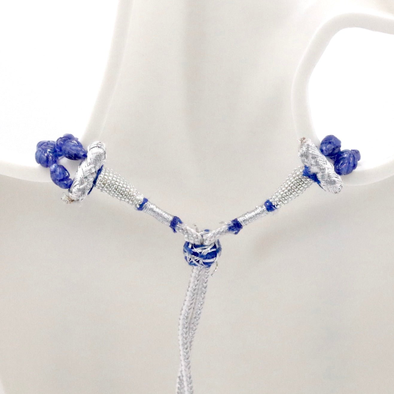 Blue Quartz with Pearl Necklace - Taj Mahal Gems