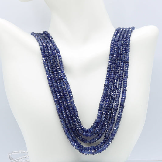 Natural Blue Sapphire Layered Necklace
