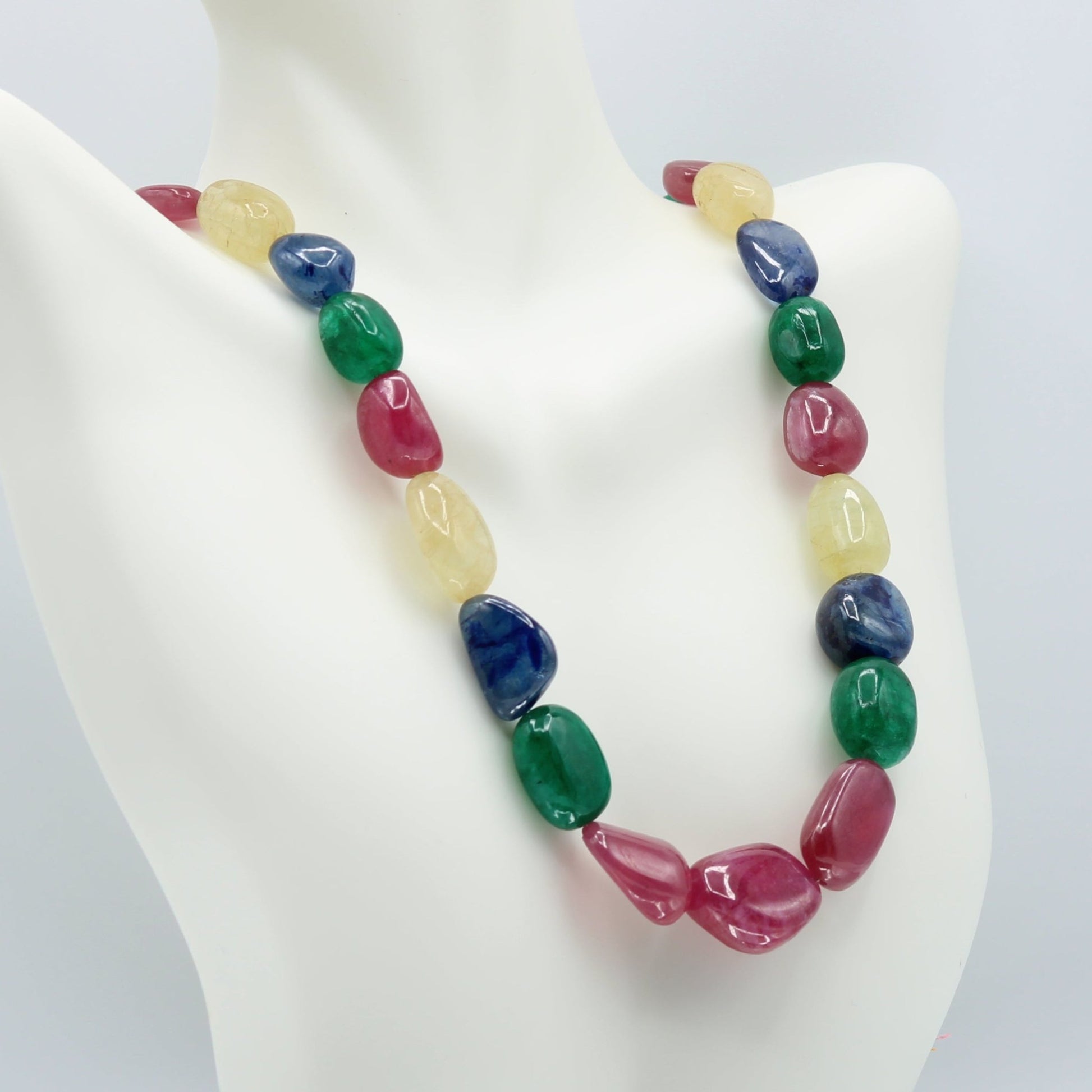 Multi Color Sapphire Necklace - Taj Mahal Gems