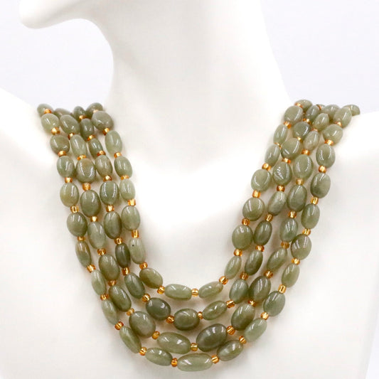 Chrysoberyl Beaded Necklace - Taj Mahal Gems