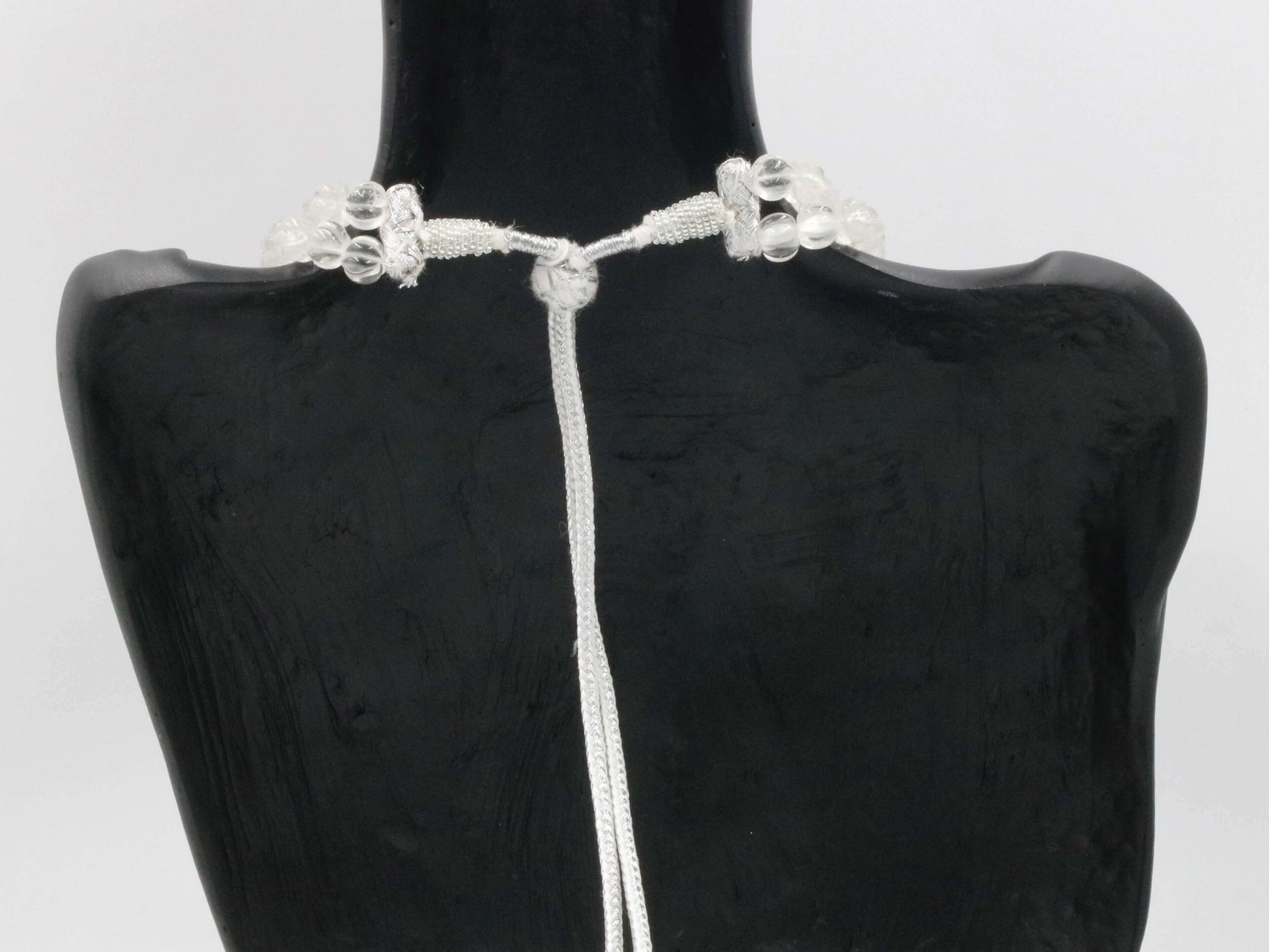 Clear Quartz Pumpkin Beads Necklace - Taj Mahal Gems