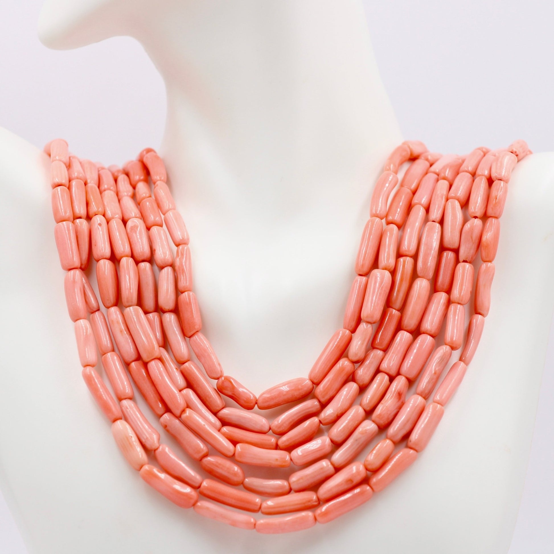 Coral Beaded Necklace - Taj Mahal Gems