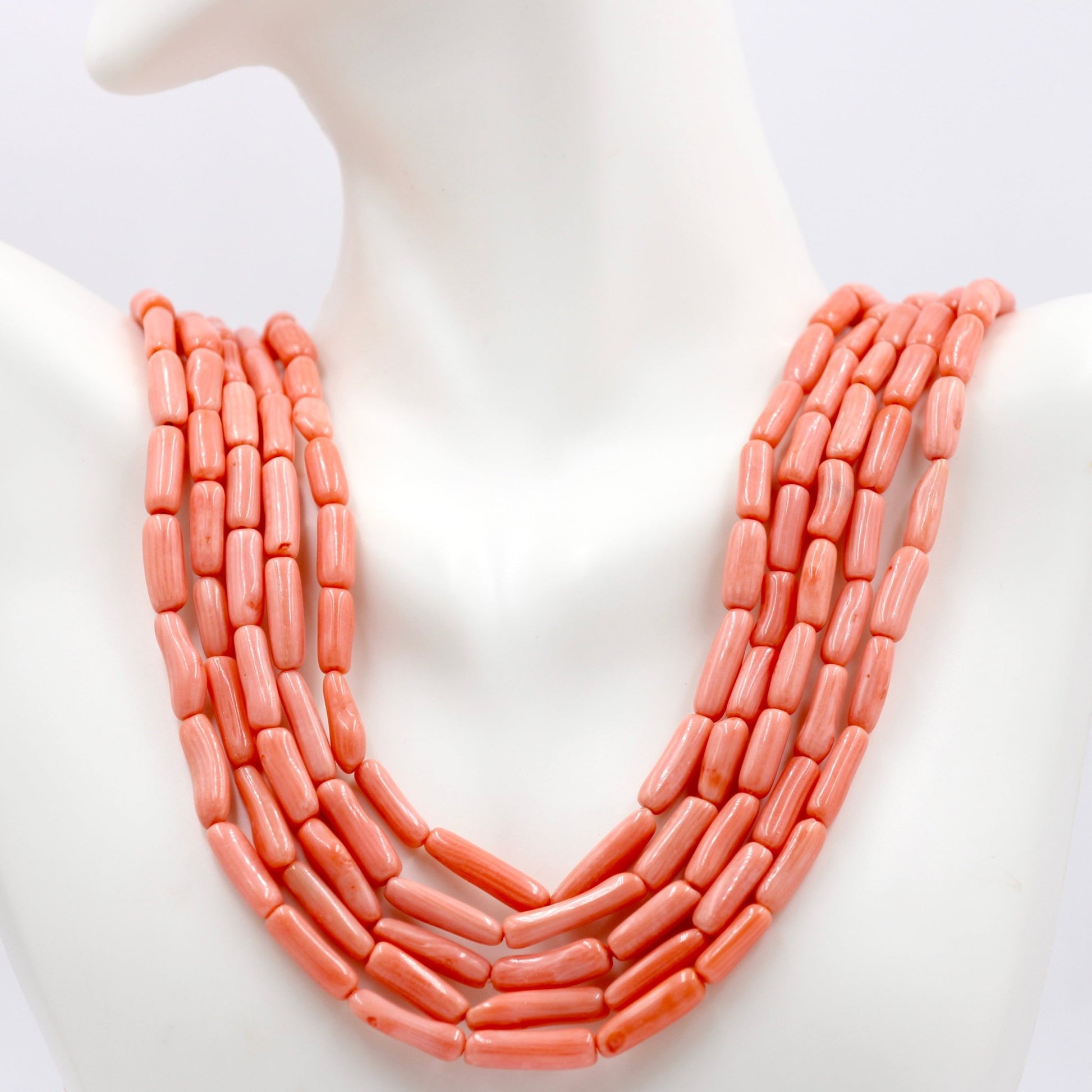 Coral Beaded Necklace - Taj Mahal Gems