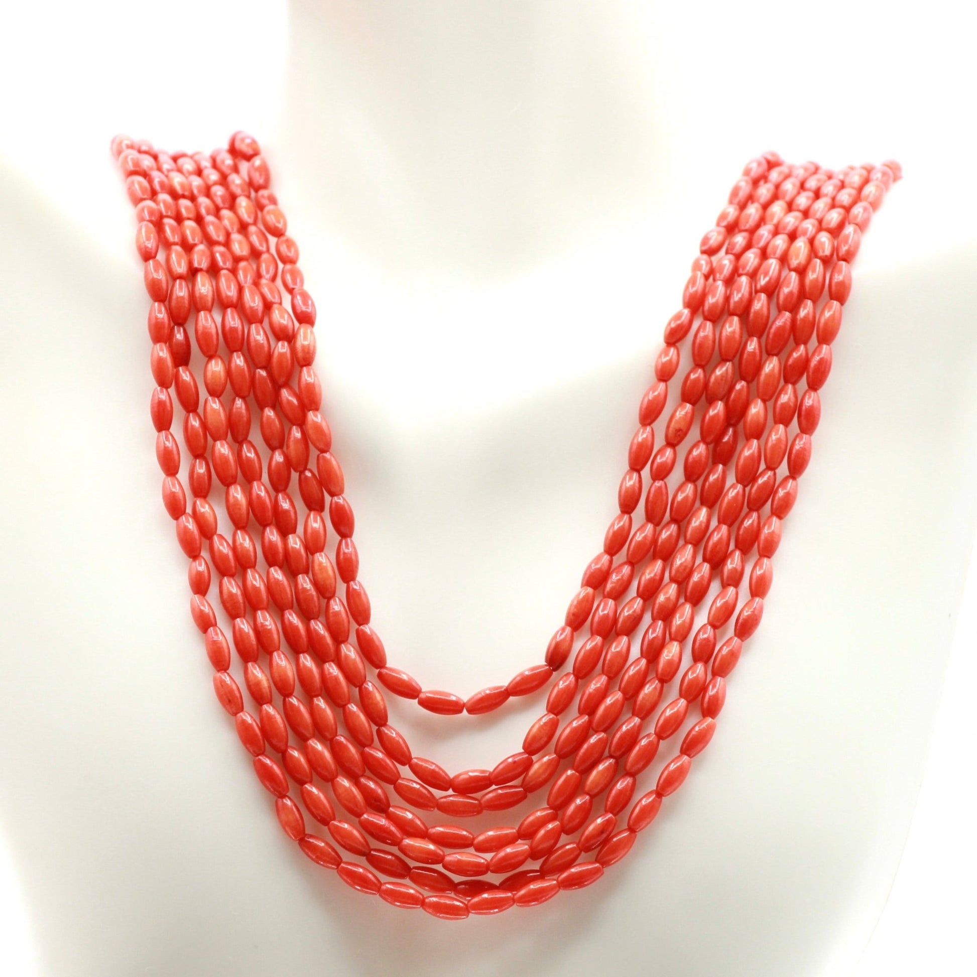 Coral Beaded Necklace - Taj Mahal Gems