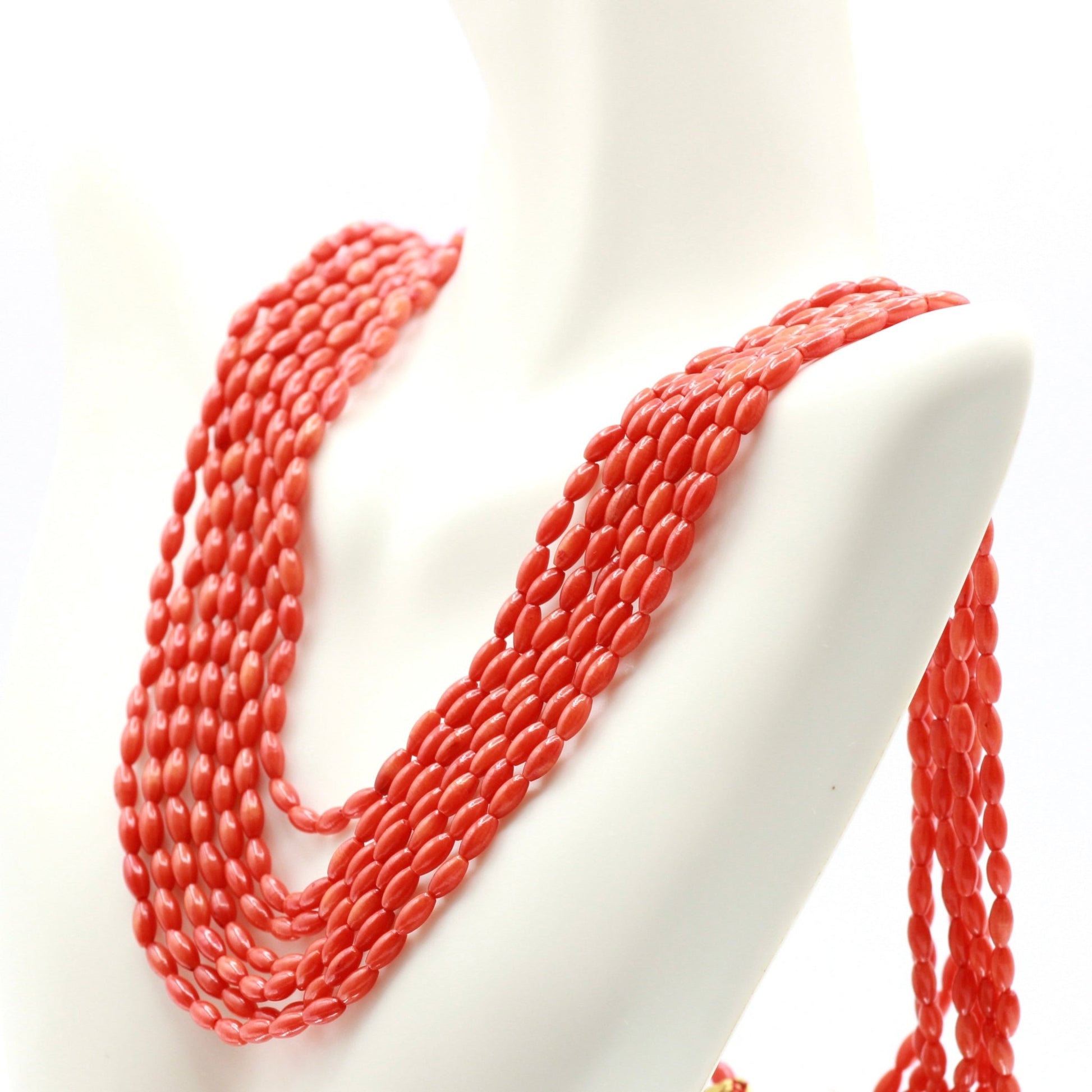 Coral Beaded Necklace - Taj Mahal Gems