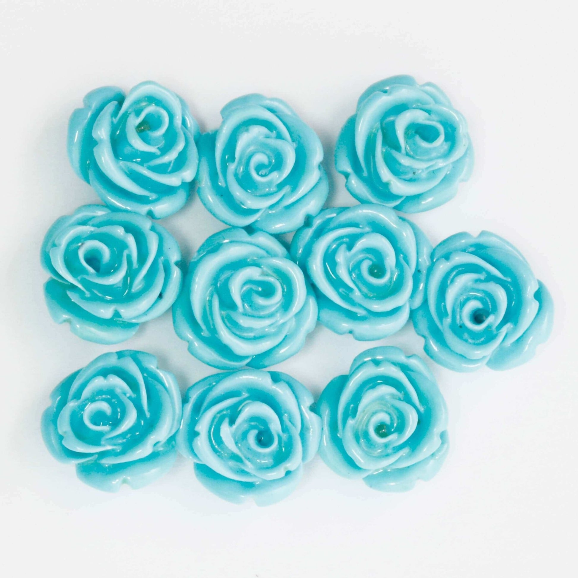 Coral Rose Flower Beads 12mm - Taj Mahal Gems