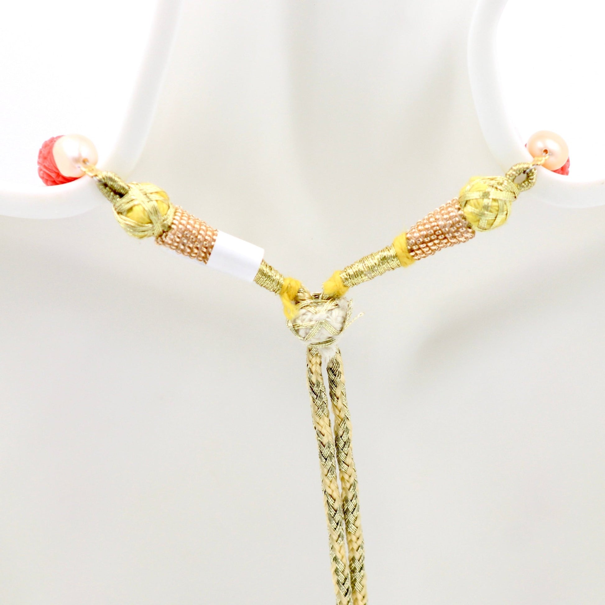 Cultured Pearl and Coral Necklace - Taj Mahal Gems