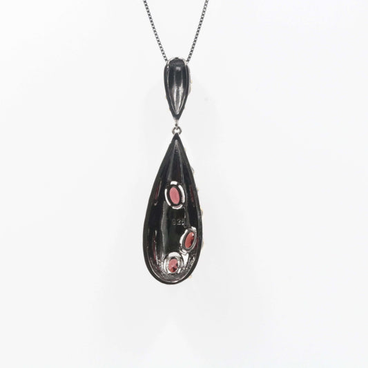 Dainty Garnet Amethyst Pendant Necklace - Taj Mahal Gems
