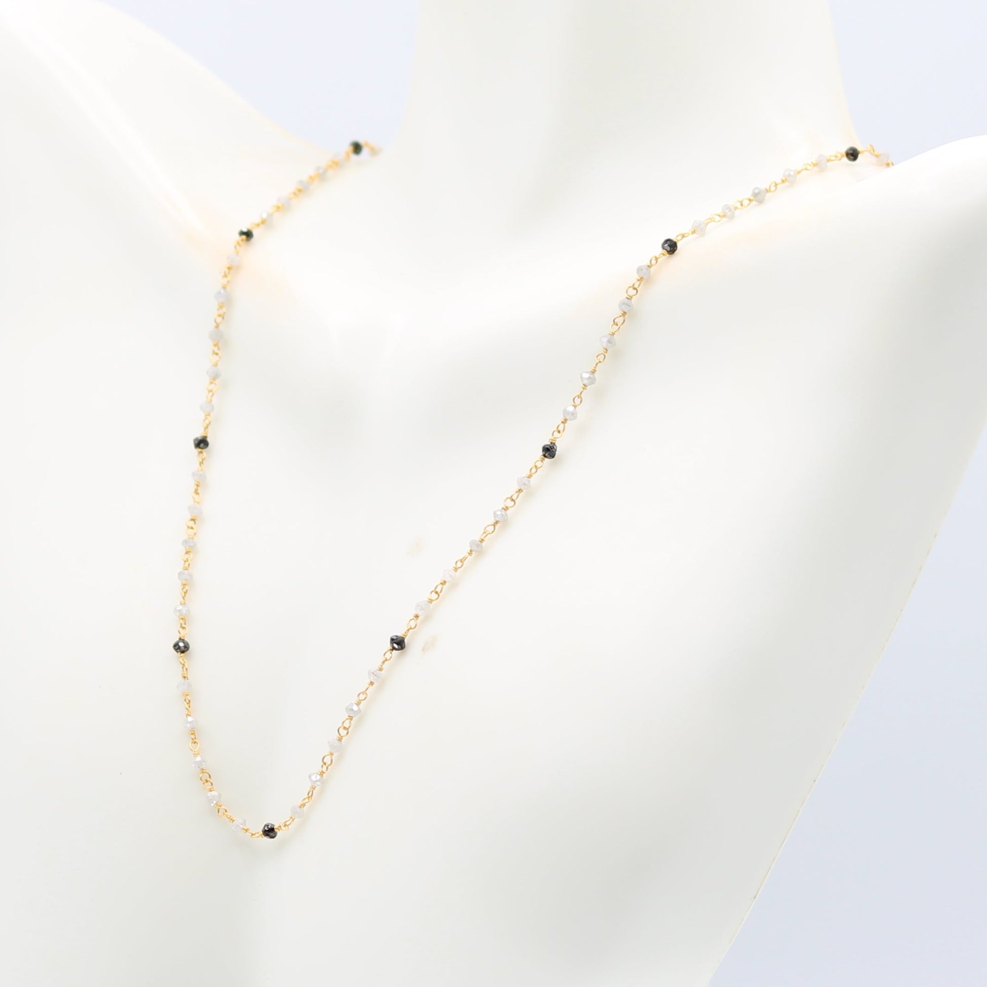 Black & White Diamond - 22CT Gold Necklace - Taj Mahal Gems