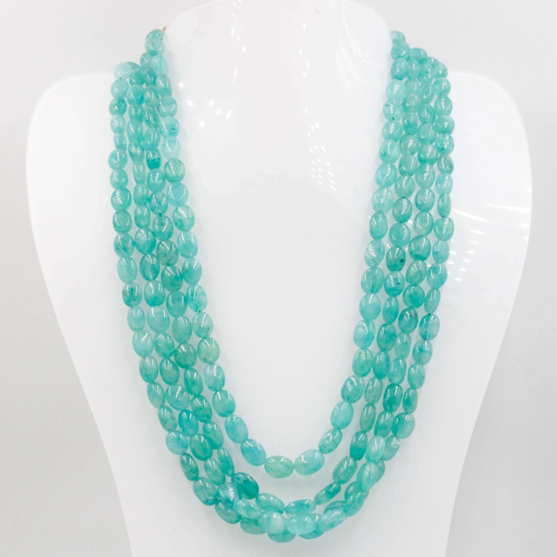 Emerald Beaded Gemstone Necklace - Taj Mahal Gems