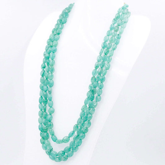 Emerald Beaded Necklace - Taj Mahal Gems
