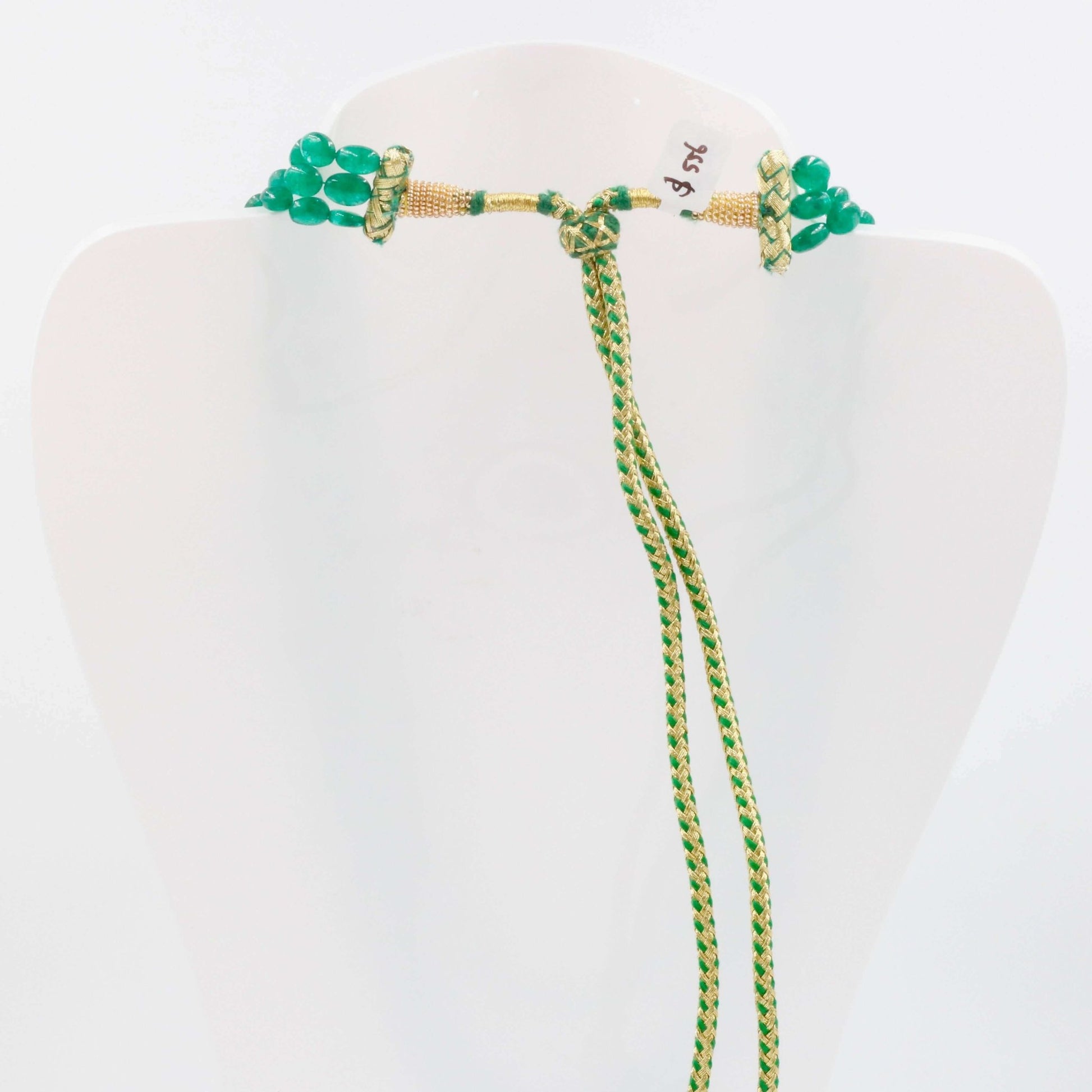 Emerald Beaded Necklace - Taj Mahal Gems