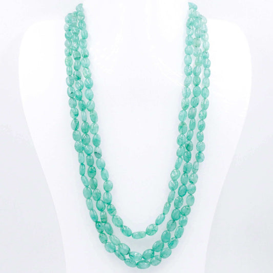 Emerald Beaded Necklace - Taj Mahal Gems
