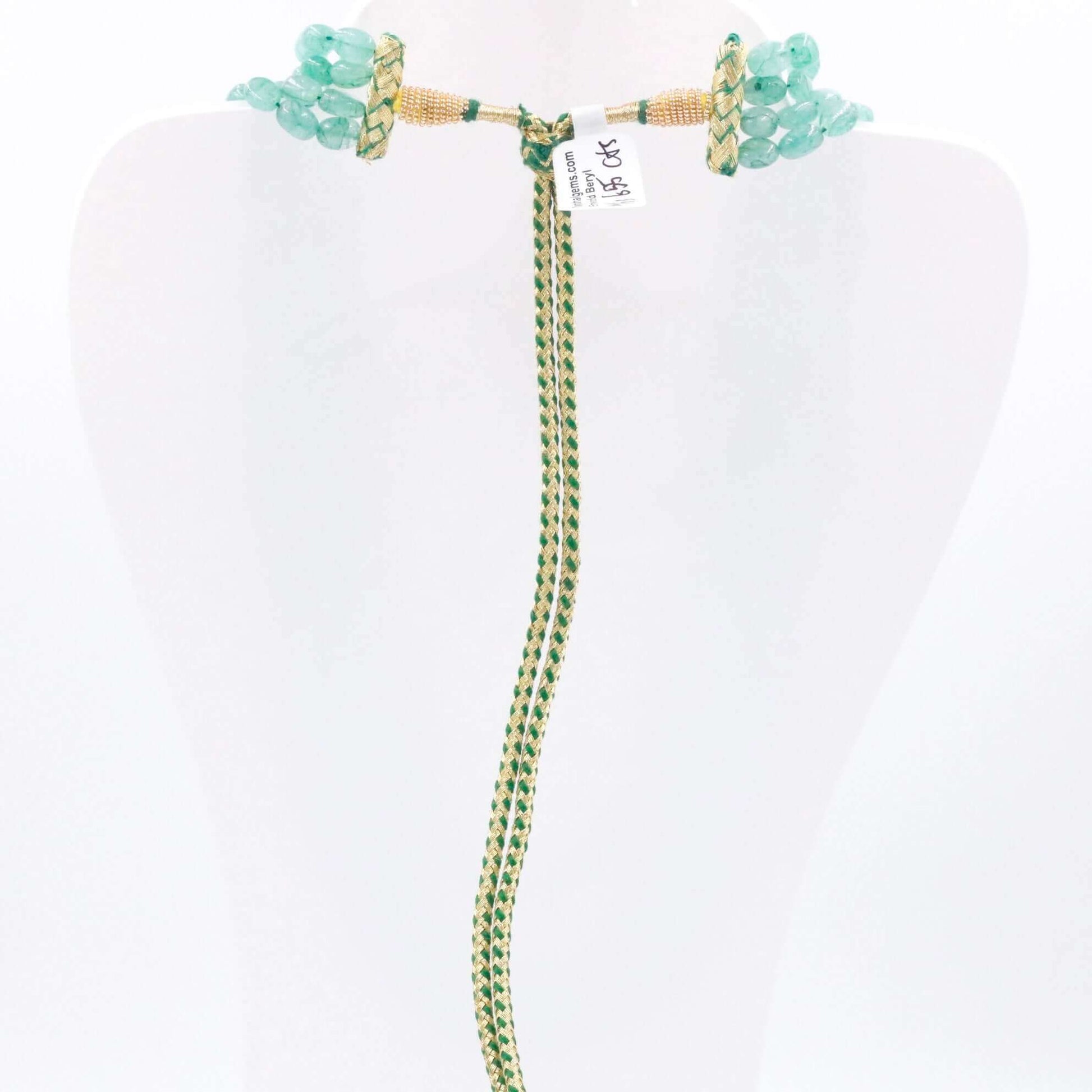 Emerald Beaded Necklace - Taj Mahal Gems