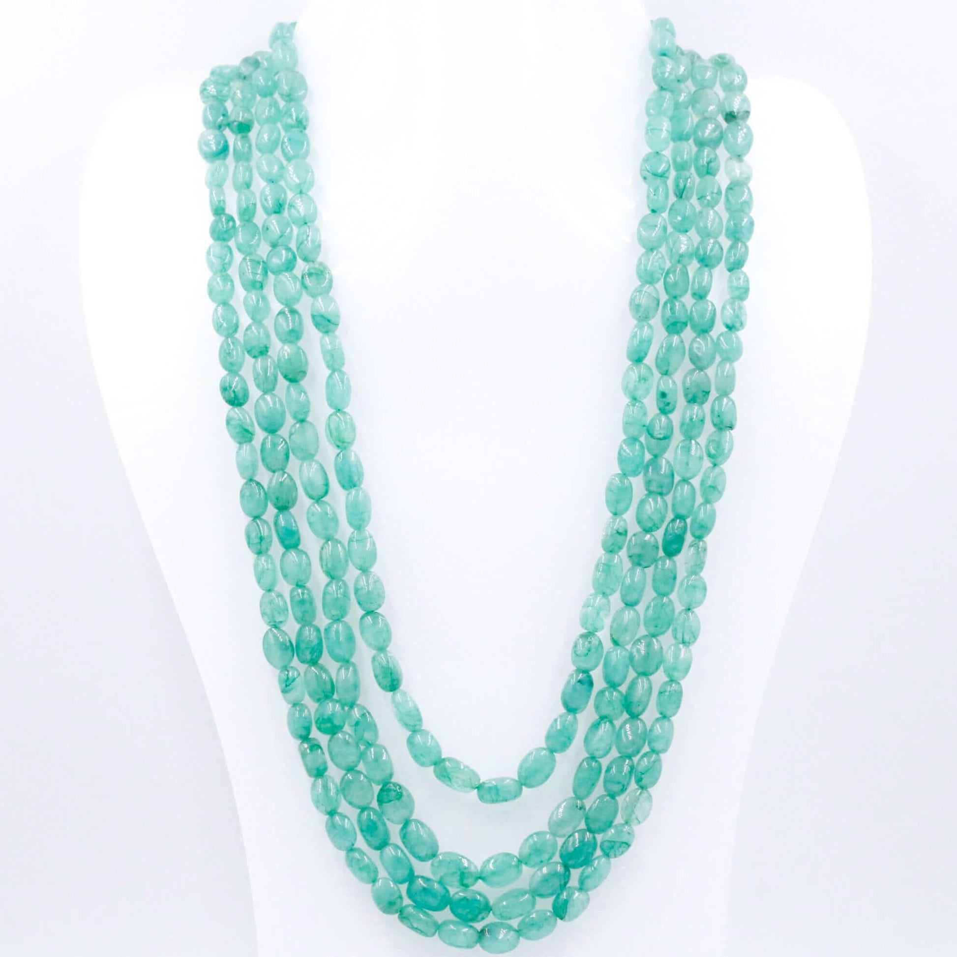 Emerald Beaded Necklace - Taj Mahal Gems