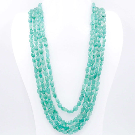 Emerald Beaded Necklace - Taj Mahal Gems