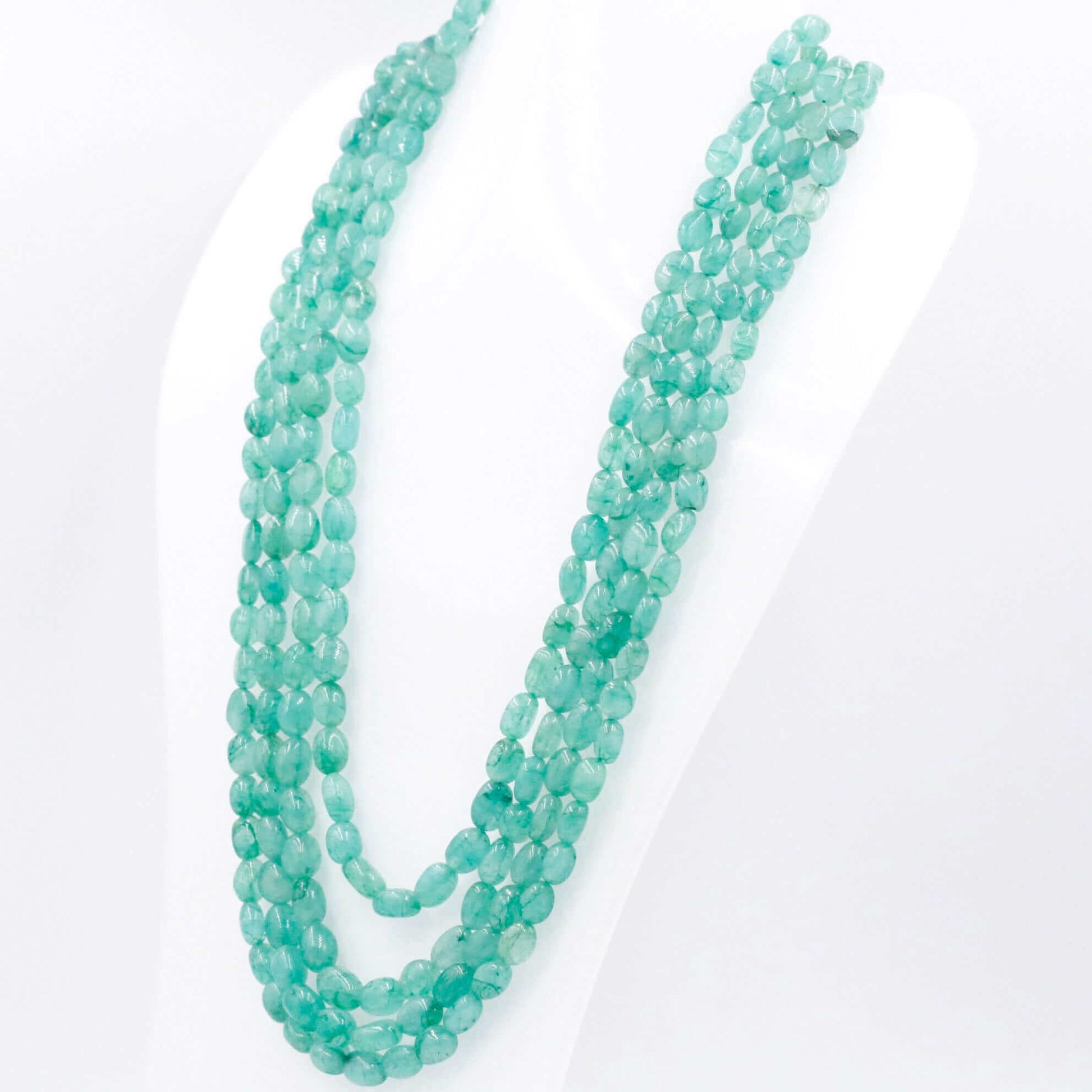 Emerald Beaded Necklace - Taj Mahal Gems