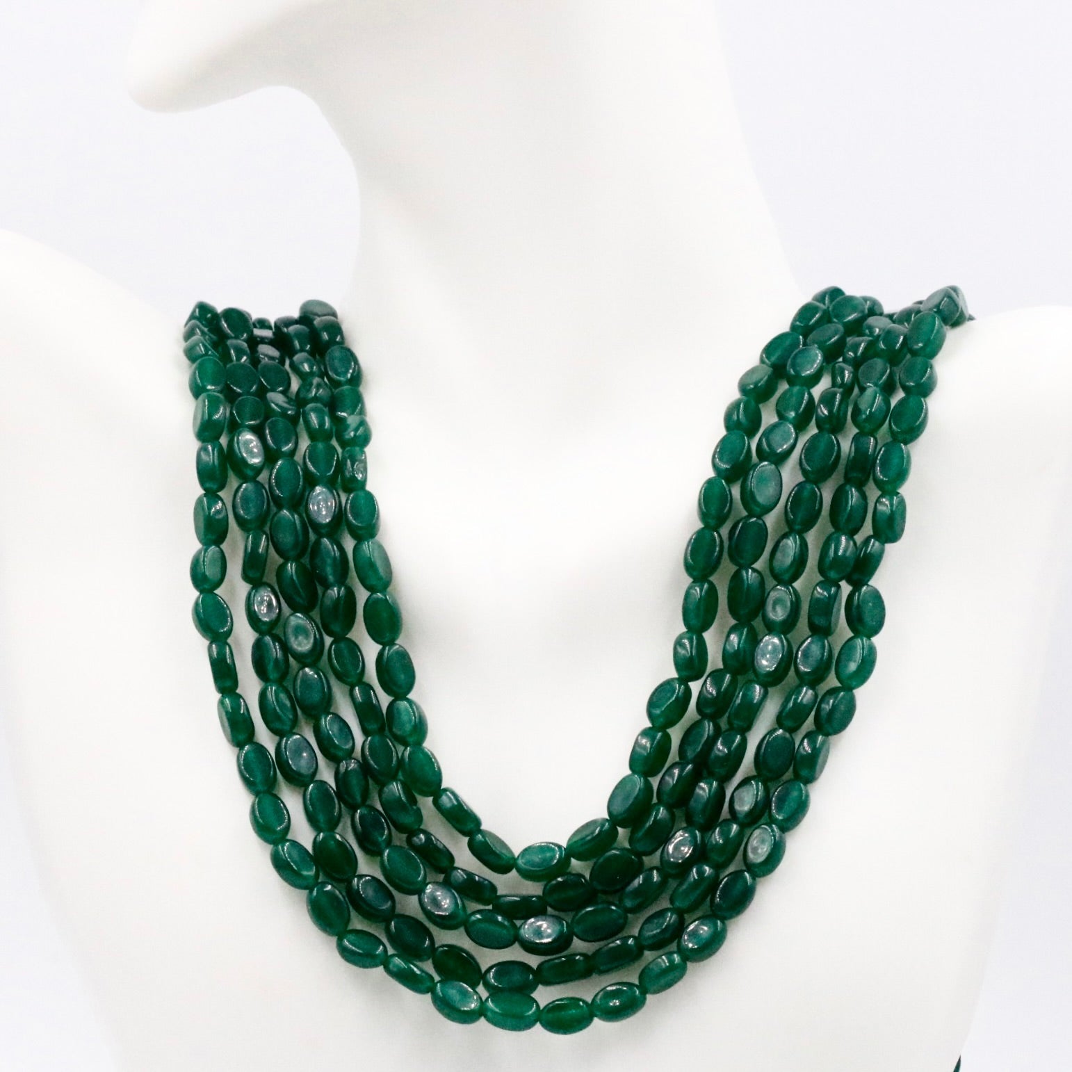 Emerald Green Quartz Beads - Taj Mahal Gems