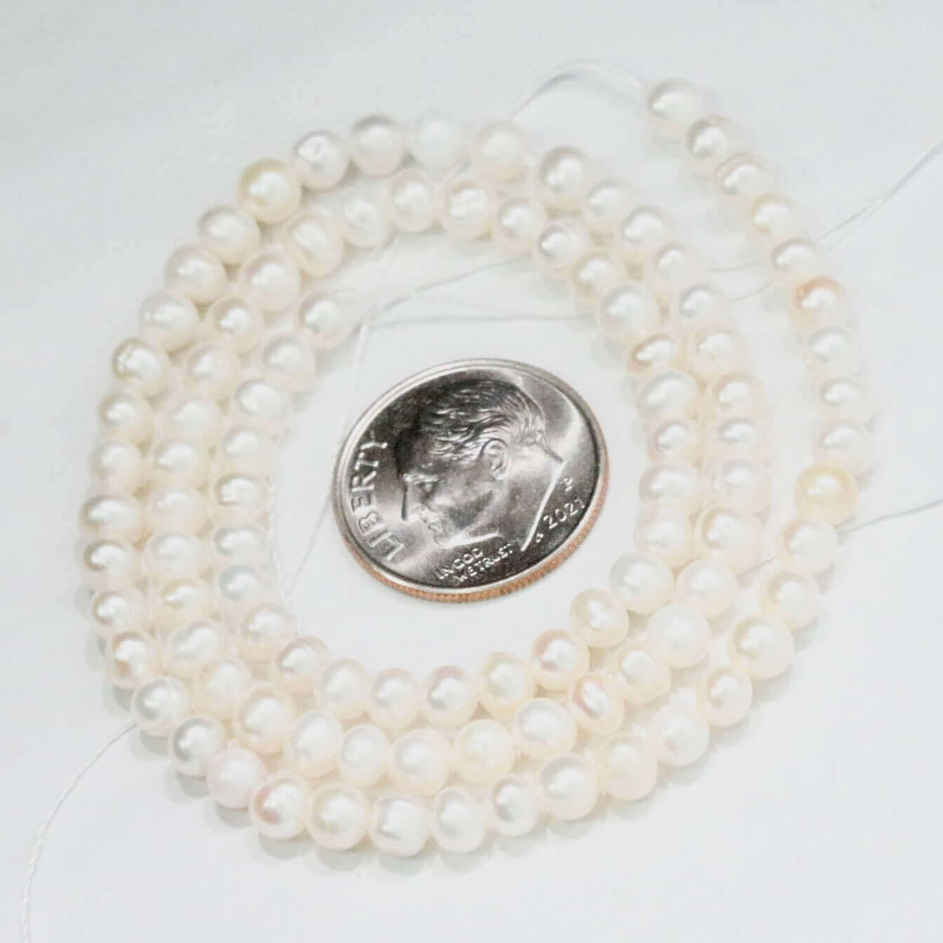 Freshwater Cultured Pearl Beads Strand - Taj Mahal Gems