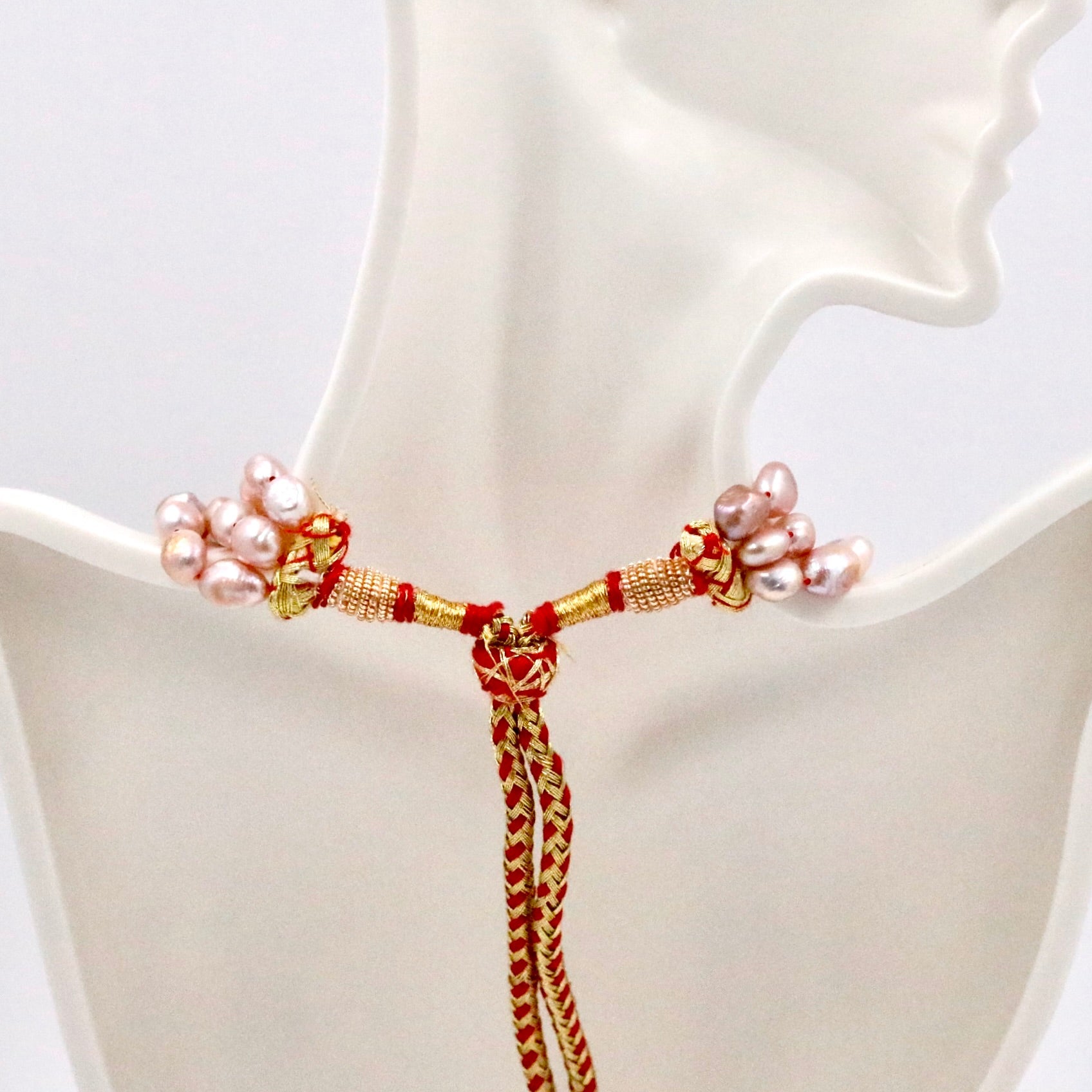 Freshwater Pearl and Coral Necklace - Taj Mahal Gems