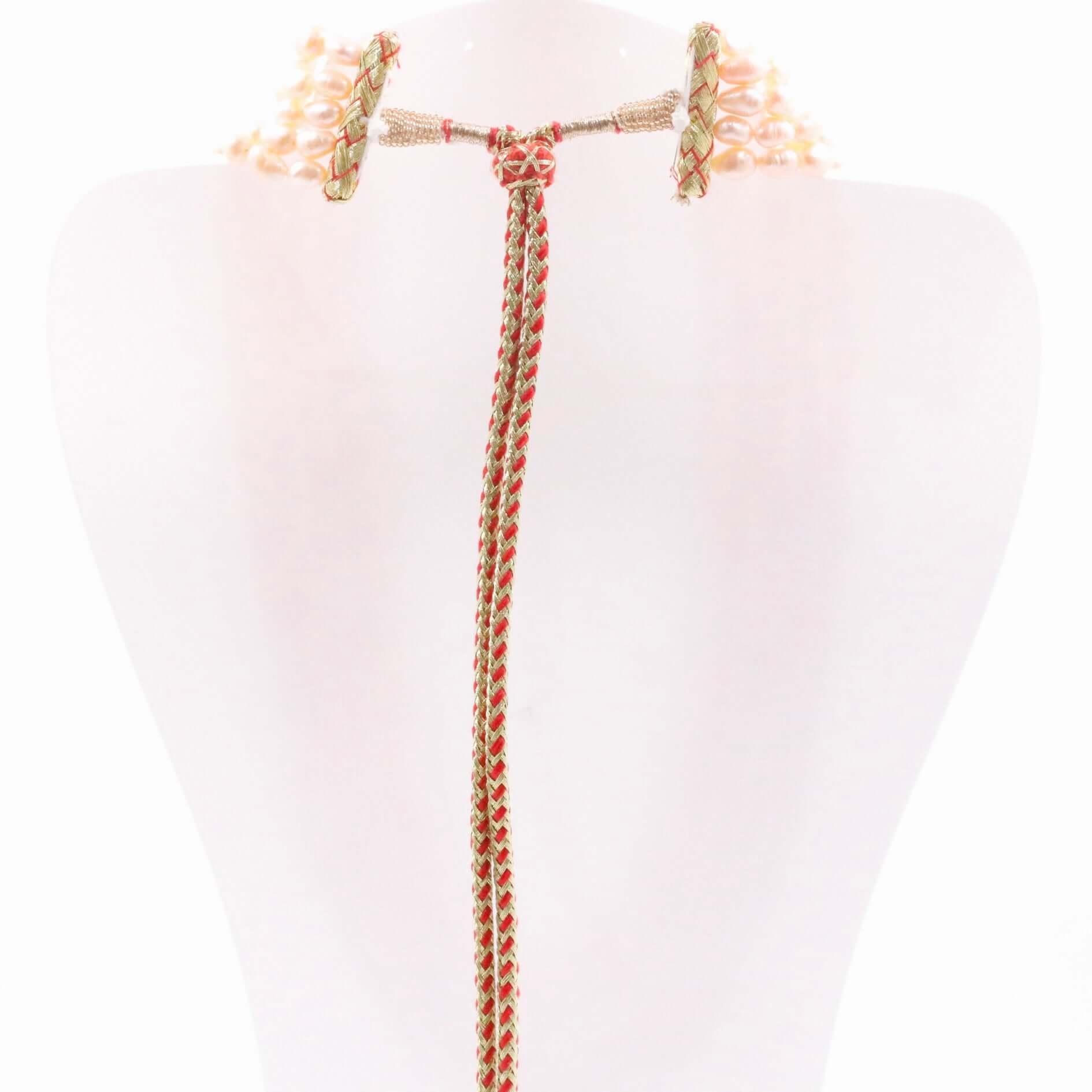 Freshwater Pearl and Coral Necklace - Taj Mahal Gems