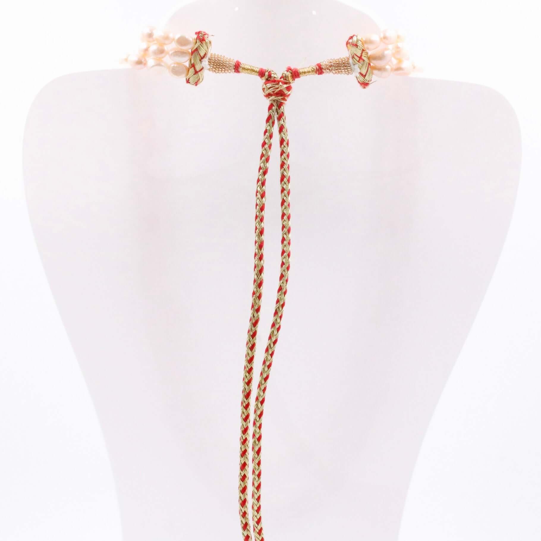 Freshwater Pearl and Coral Necklace - Taj Mahal Gems