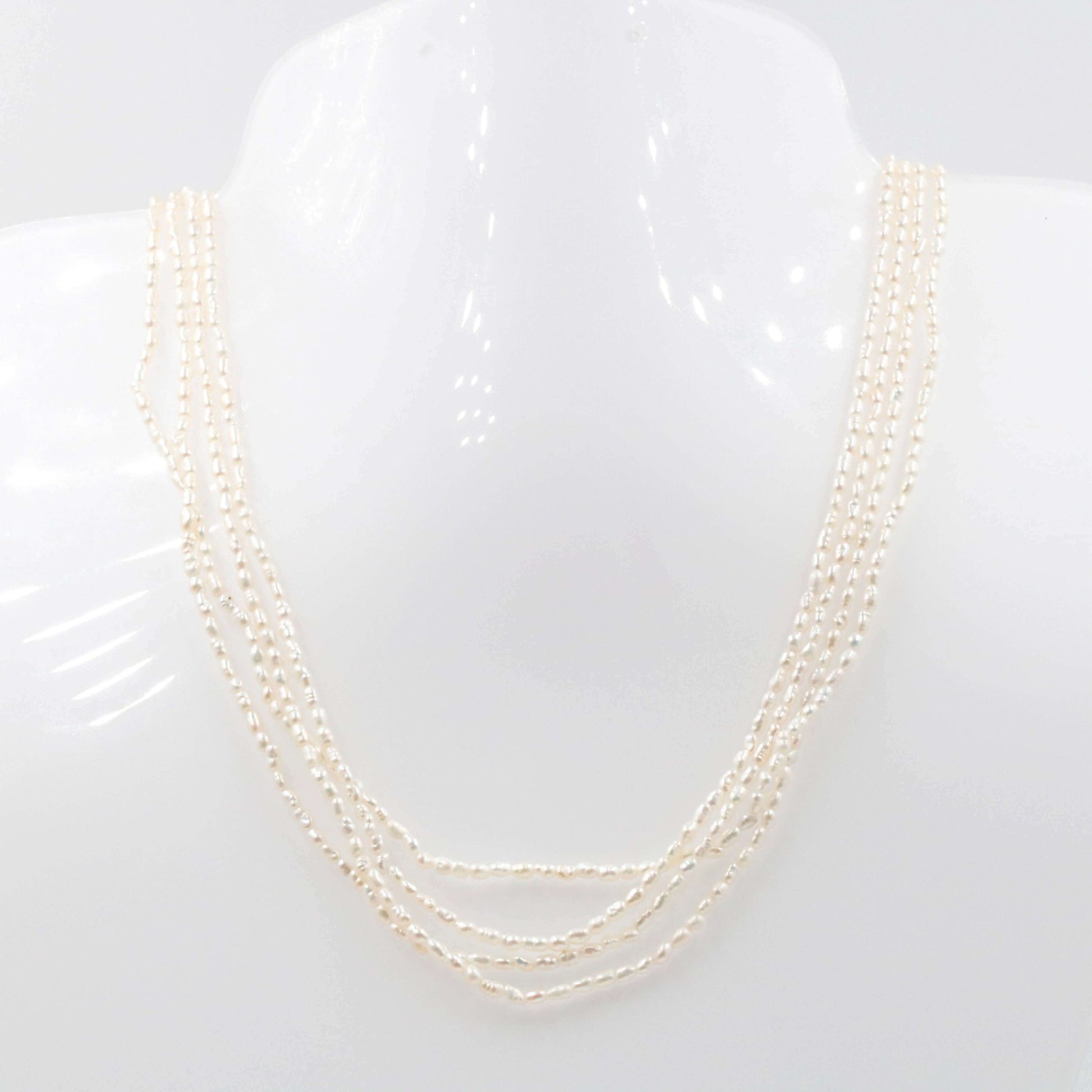 Freshwater Rice Pearl Beaded Strand - Taj Mahal Gems