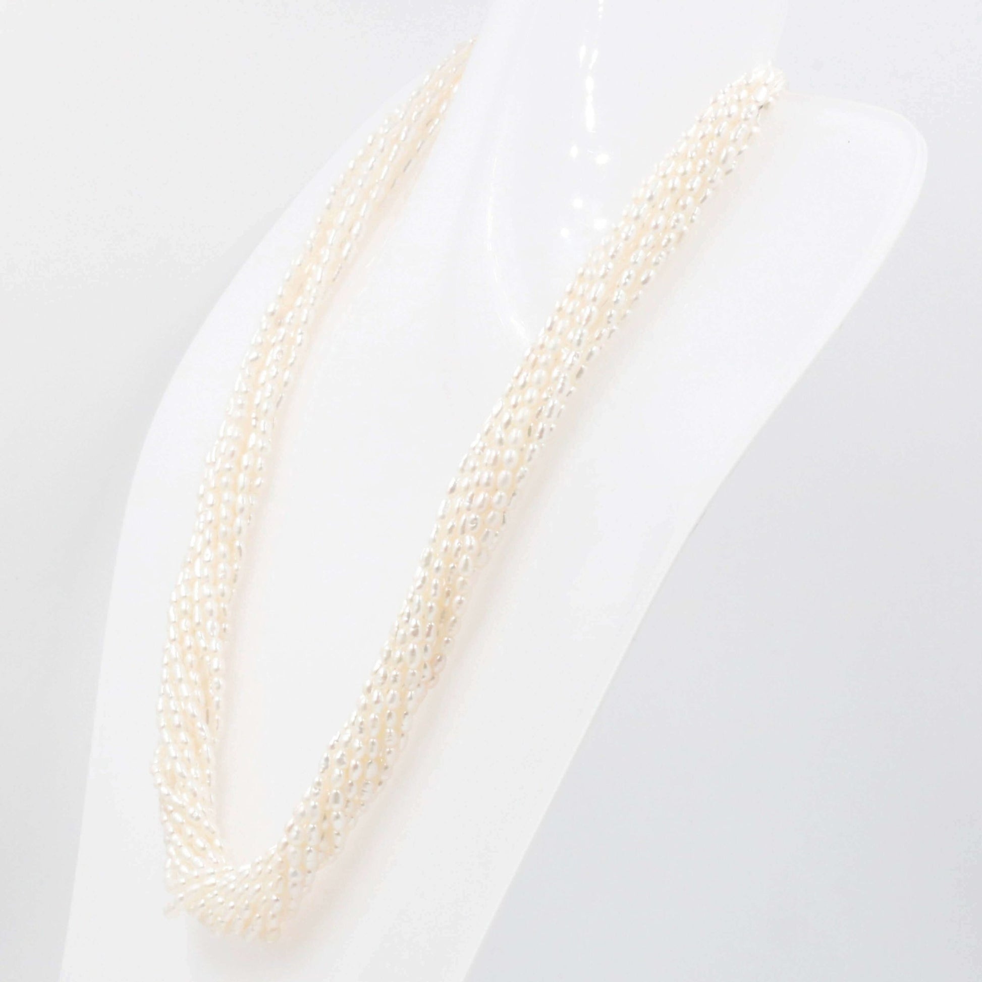 Freshwater Rice Pearl Beaded Strand - Taj Mahal Gems