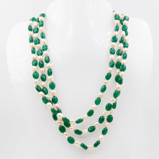 Green Quartz Baroque Freshwater Pearl Necklace - Taj Mahal Gems