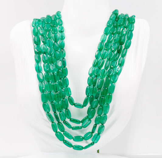 Green Quartz Bead Necklace - Taj Mahal Gems