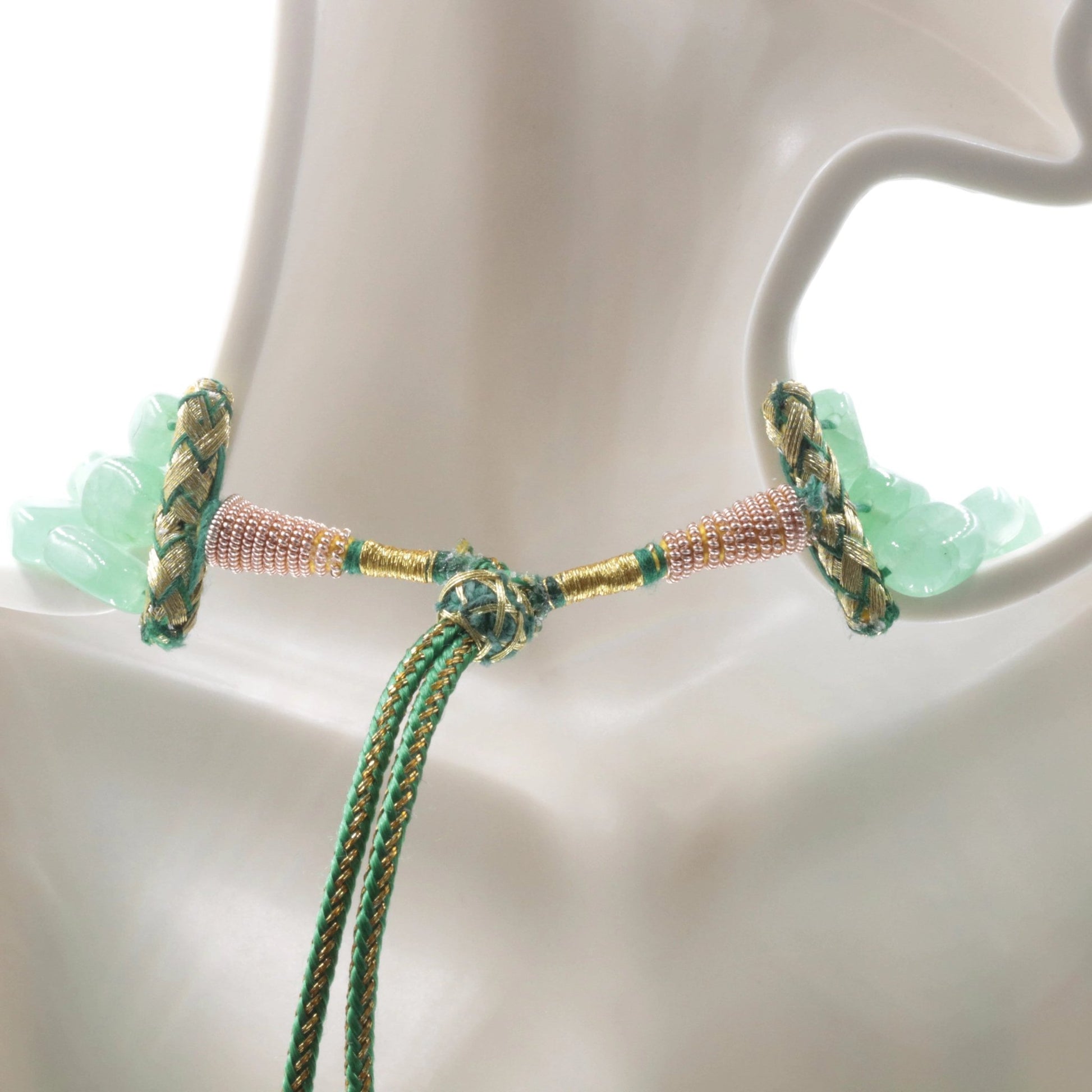 Green Quartz Beaded Necklace - Taj Mahal Gems