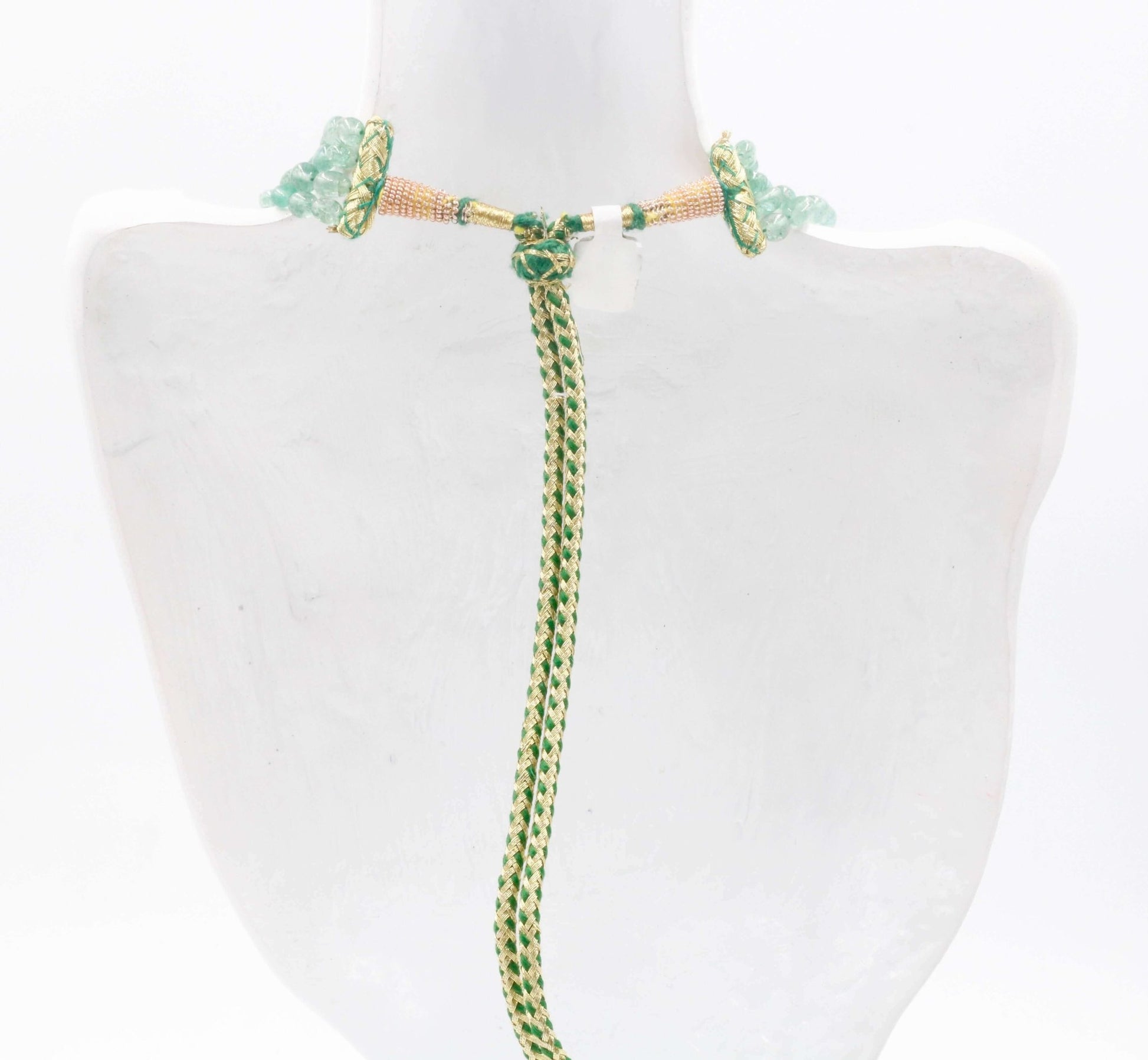 Green Quartz Beaded Necklace - Taj Mahal Gems
