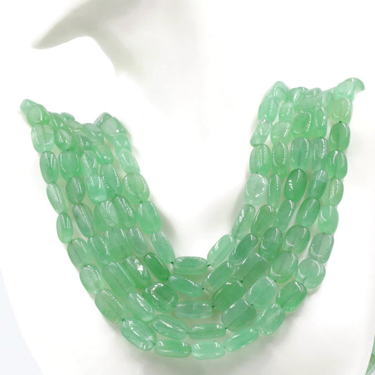 Green Quartz Beaded Necklace - Taj Mahal Gems