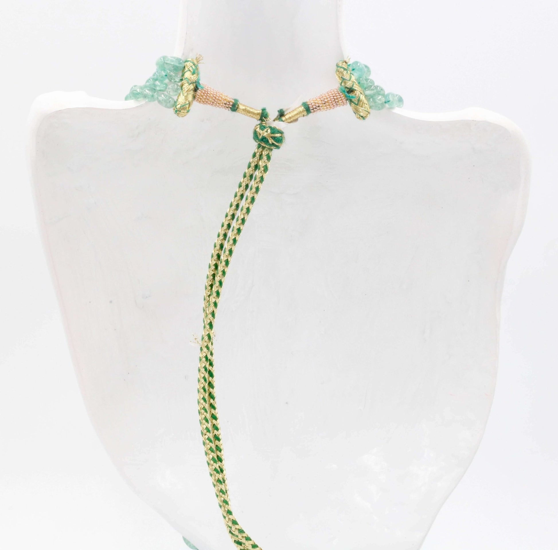 Green Quartz Beaded Necklace - Taj Mahal Gems