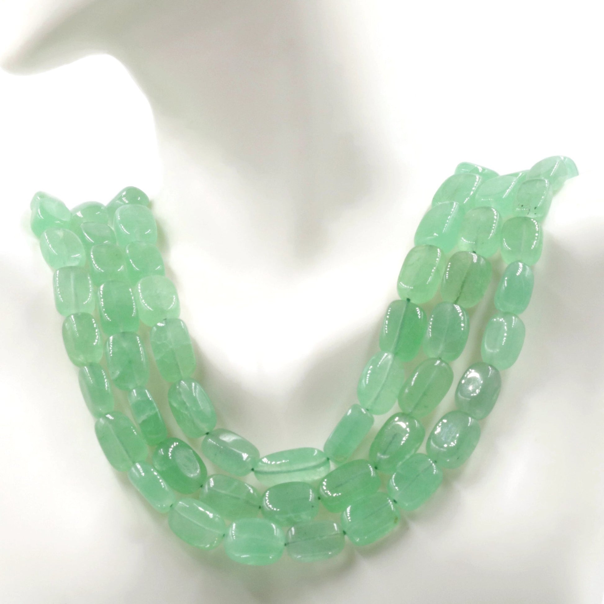 Green Quartz Beaded Necklace - Taj Mahal Gems