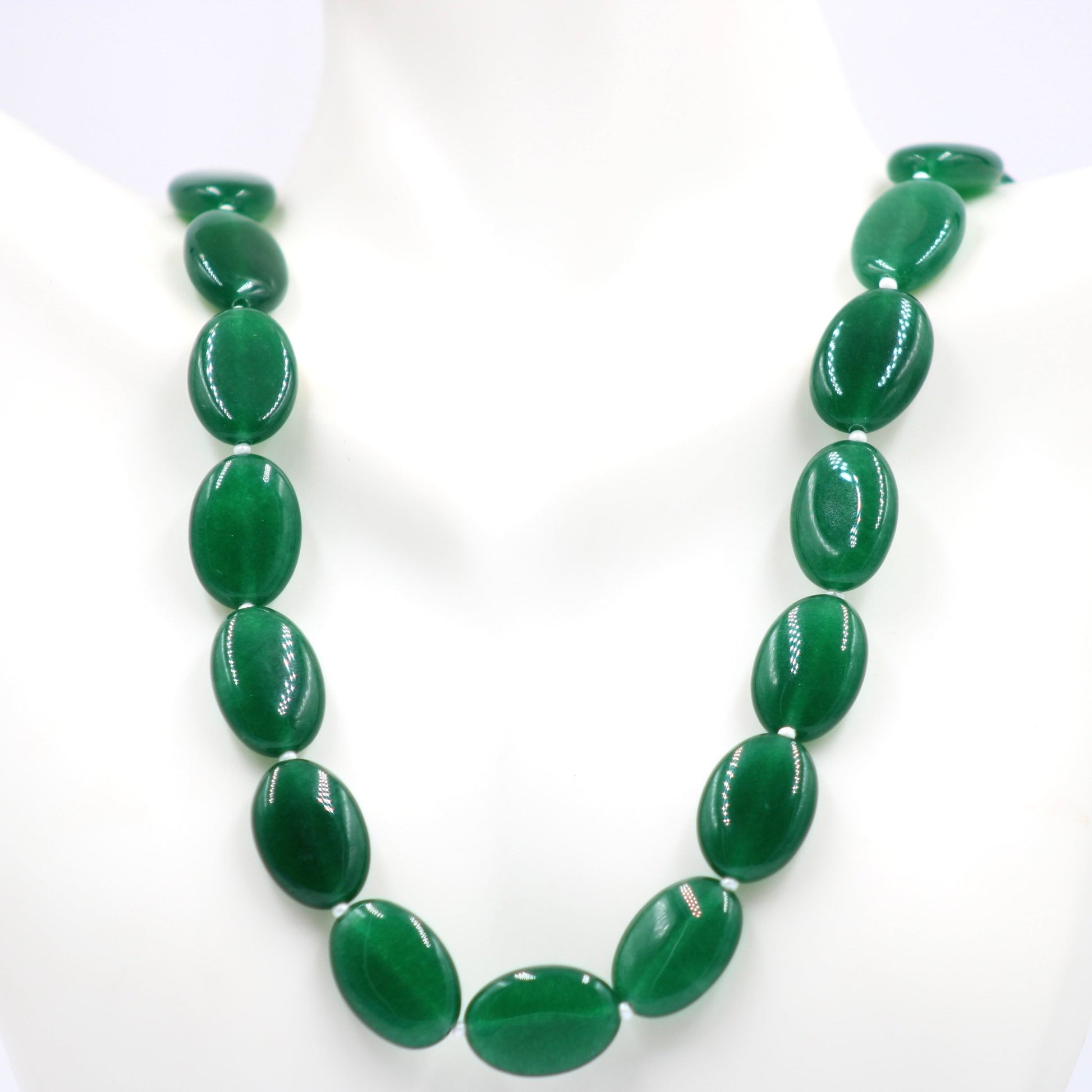 Green Quartz Beaded Necklace - Taj Mahal Gems