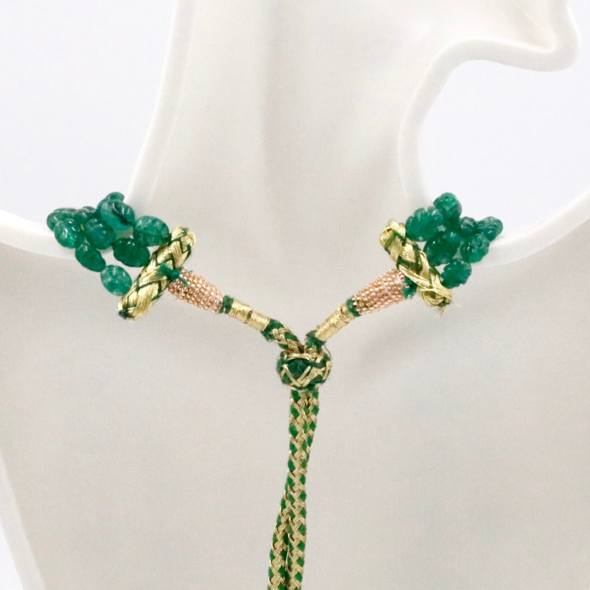 Green Quartz with Pearl Necklace - Taj Mahal Gems