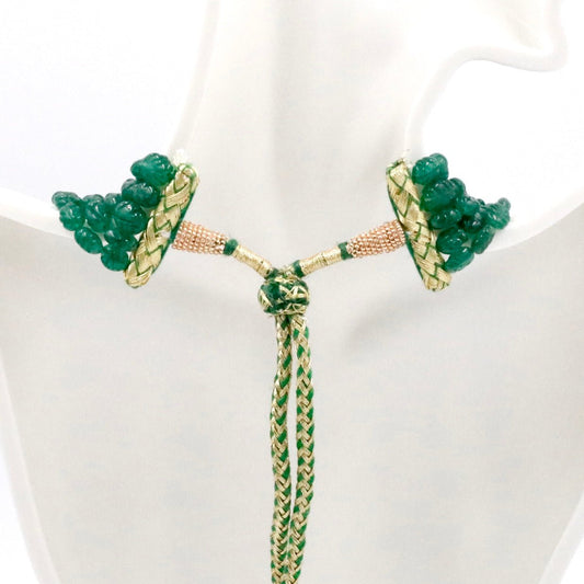 Green Quartz with Pearl Necklace - Taj Mahal Gems