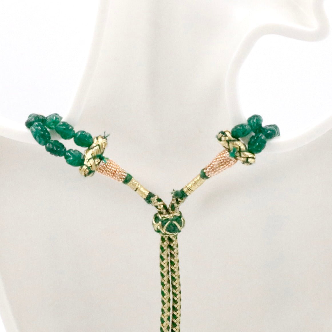 Green Quartz with Pearl Necklace - Taj Mahal Gems