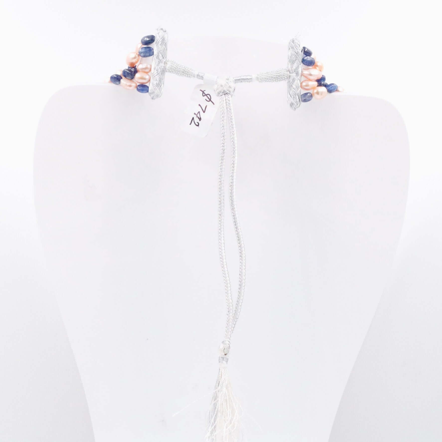 Kyanite with Freshwater Pearl Necklace - Taj Mahal Gems