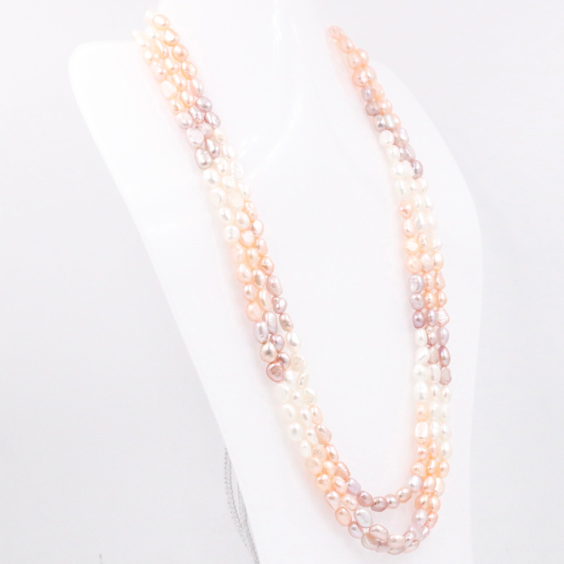 Layered Multi - Strand Cultured Pearl Necklace - Taj Mahal Gems