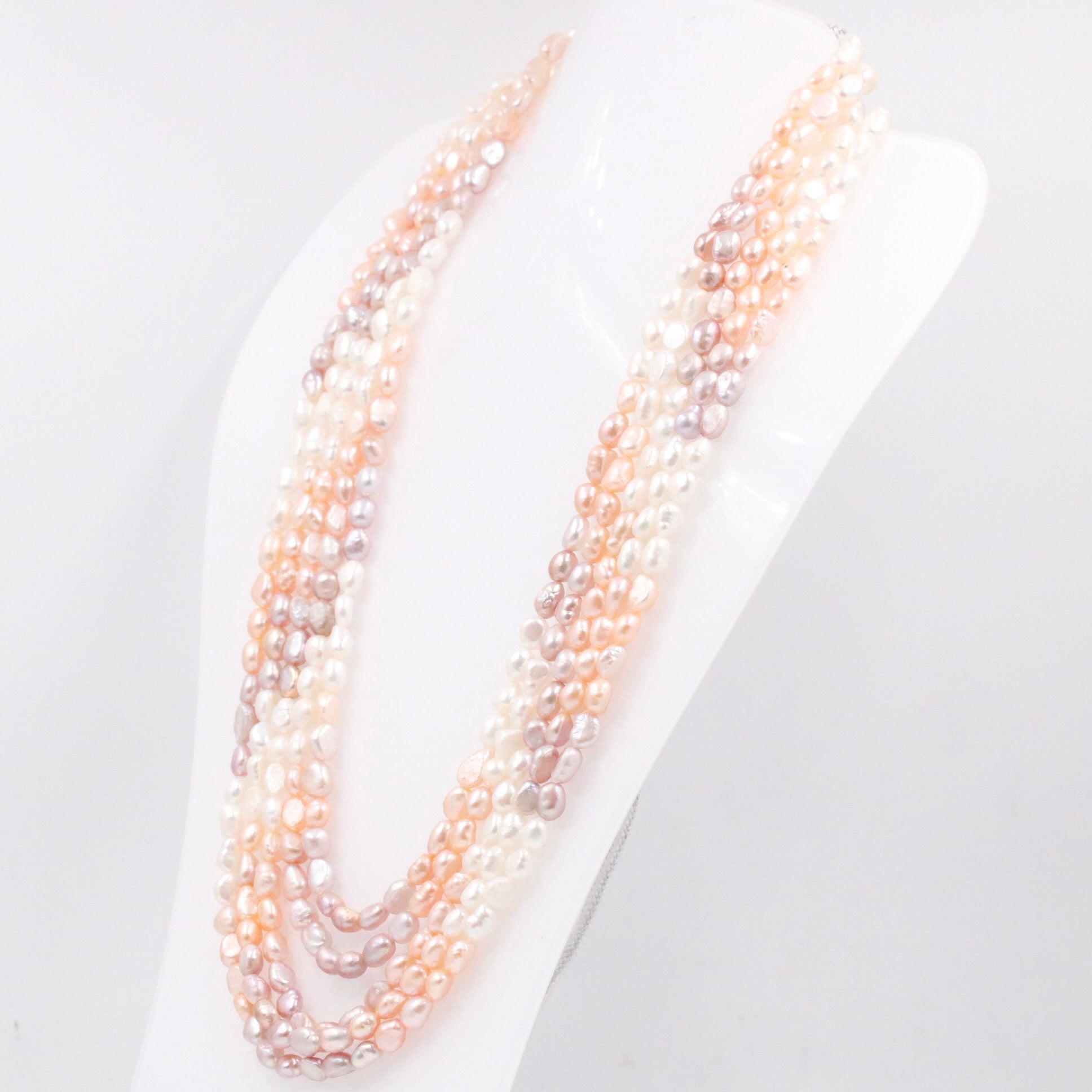 Layered Multi - Strand Cultured Pearl Necklace - Taj Mahal Gems