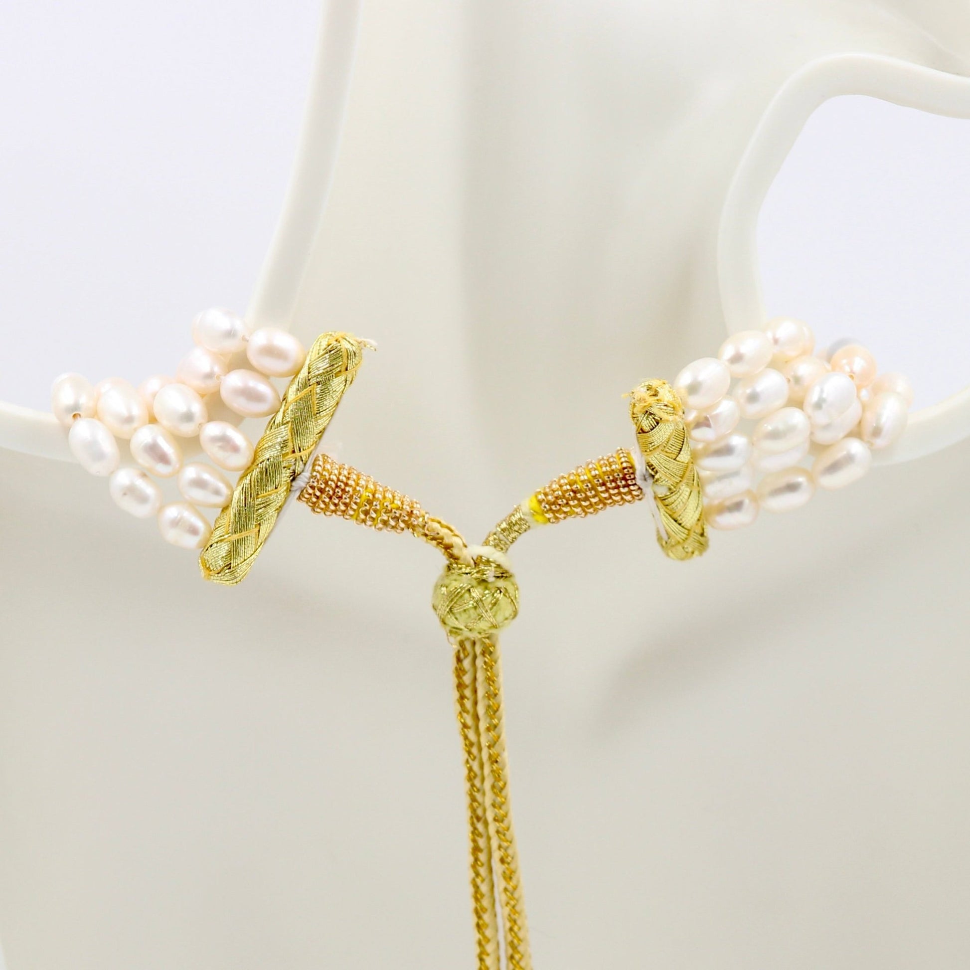 Layered Shaded Pearl Necklace - Taj Mahal Gems