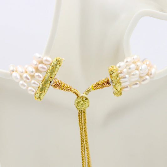 Layered Shaded Pearl Necklace - Taj Mahal Gems