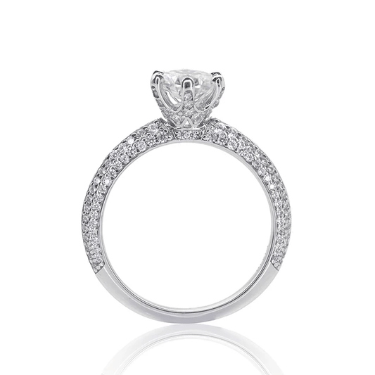 Luxury Halo Jewelems Diamond Ring - Taj Mahal Gems